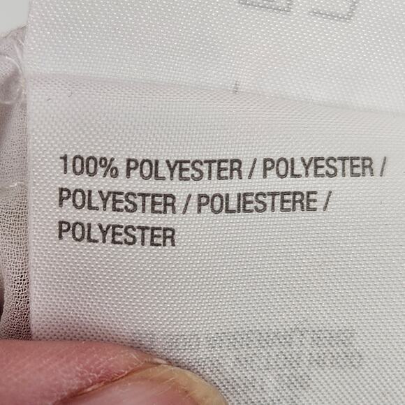 Susan Graver White Floral 2 pc. Tank Sheer Rhinestone Embellished Tunic Women L - Picture 6 of 12